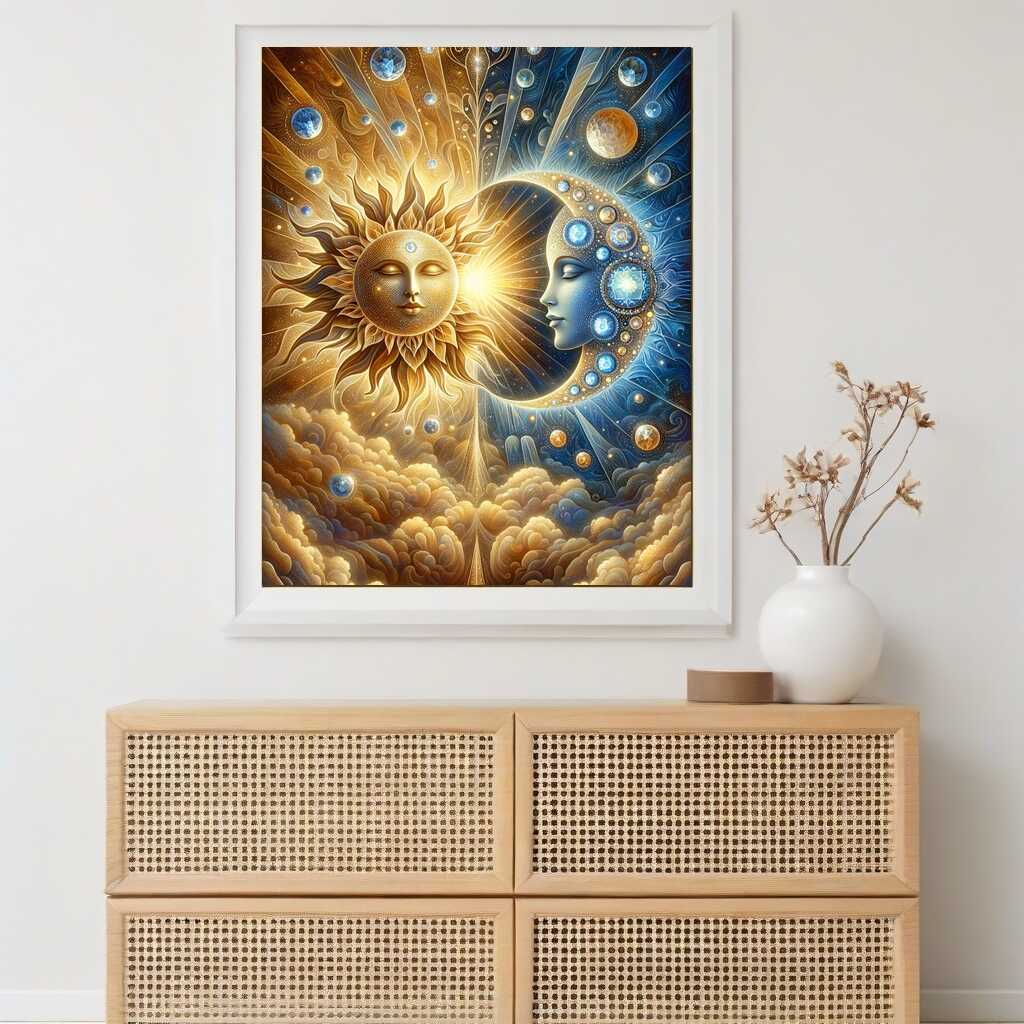 Diamond Painting - Sonnenstern Mond