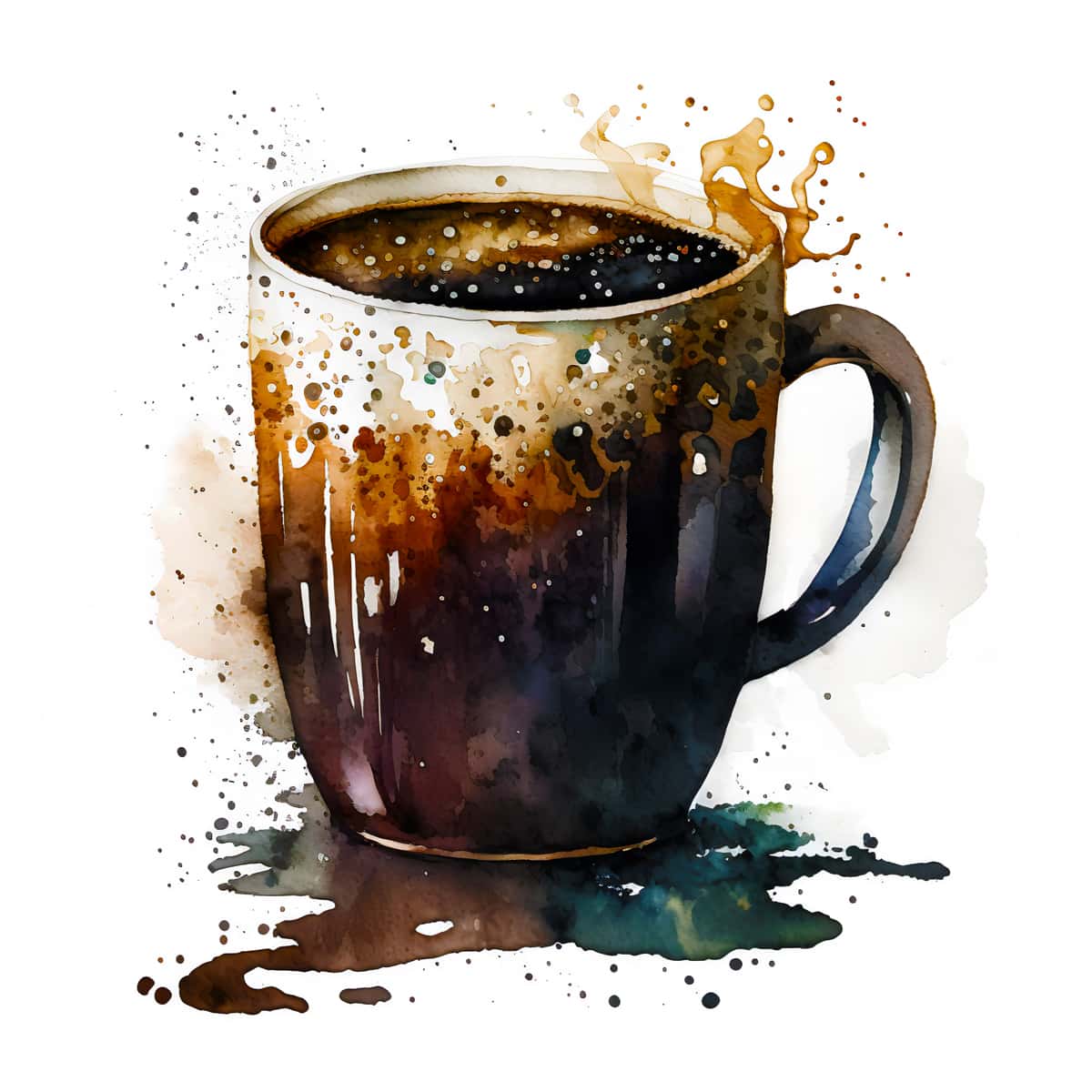 Diamond Painting - Kaffeetasse vor Weiß - gedruckt in Ultra-HD - Kaffee, Küche, Neu eingetroffen, Quadratisch