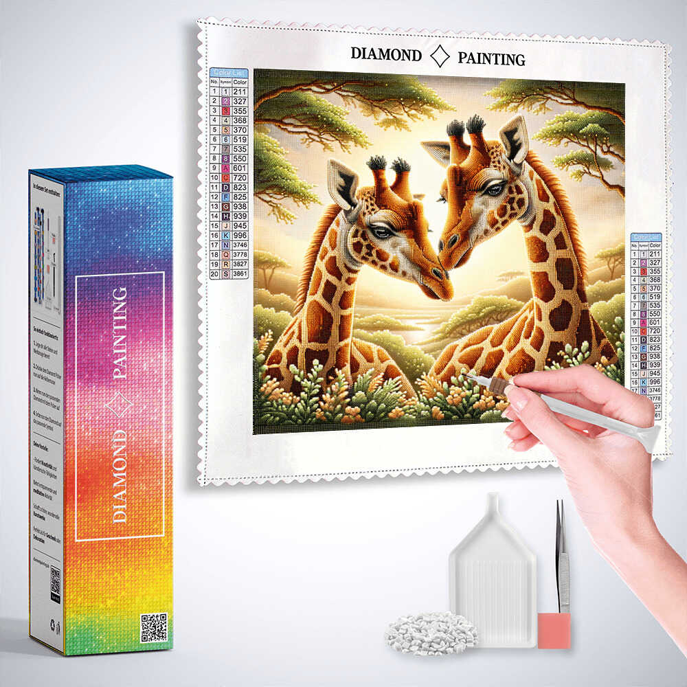 Diamond Painting - Giraffenpärchen