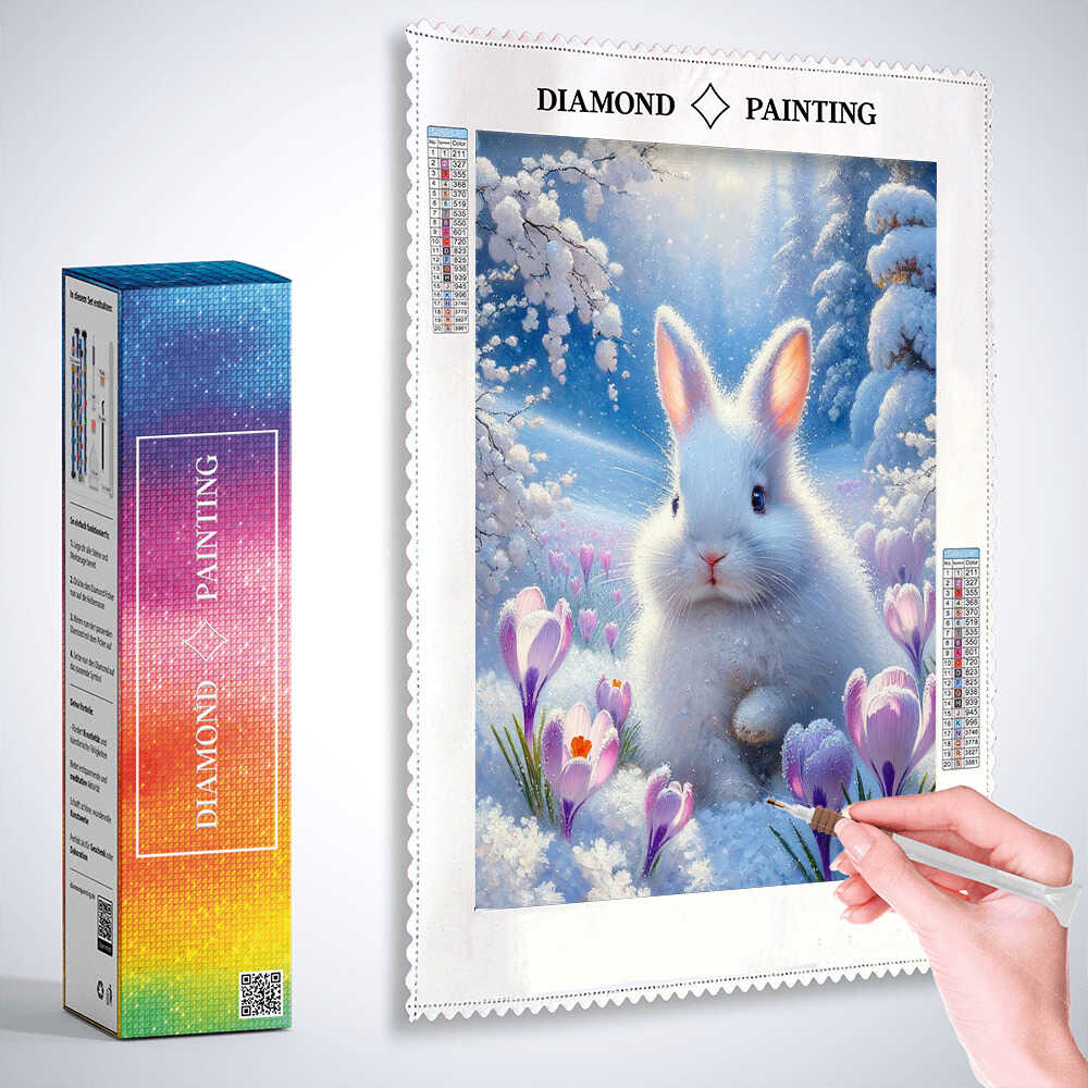Diamond Painting - Hase im Schnee