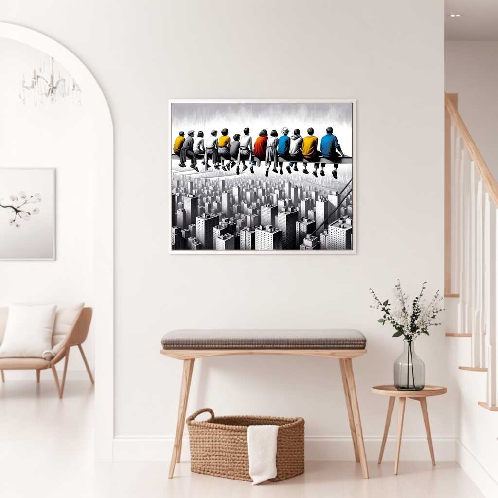 Diamond Painting - Menschen über der Stadt