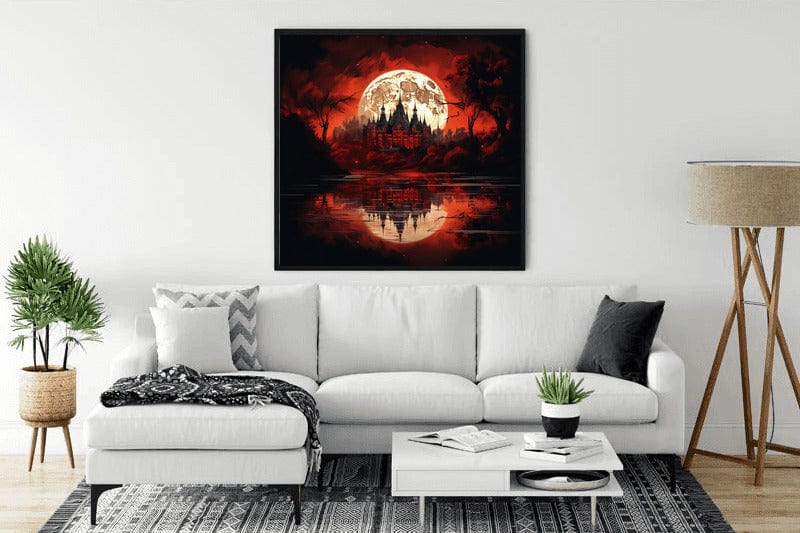 Diamond Painting - Burg im Vollmond