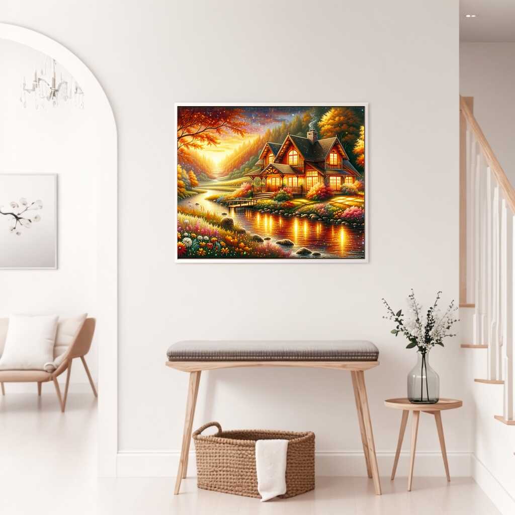 Diamond Painting - Haus in den Wiesen