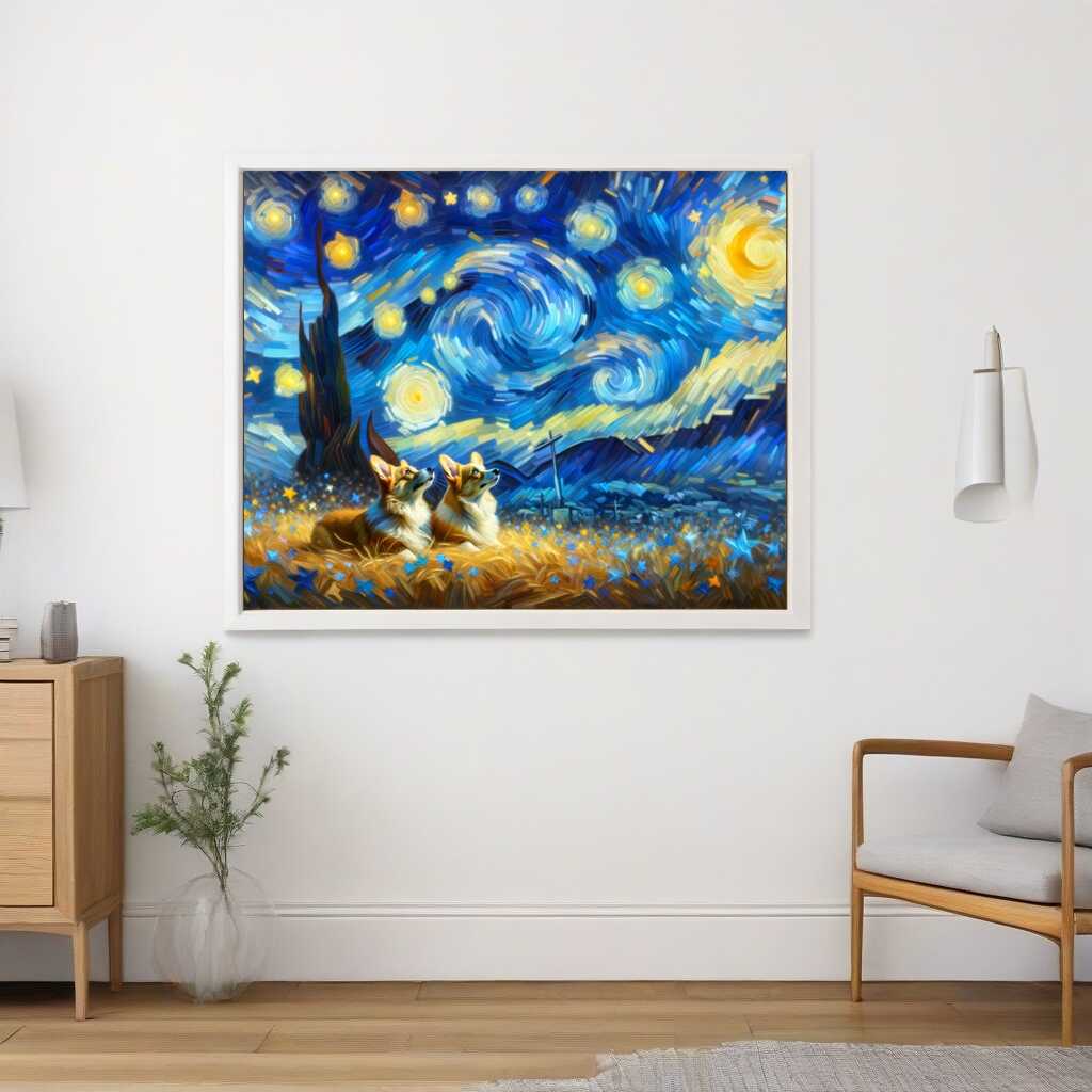 Diamond Painting - Sternenhimmel, Corgi