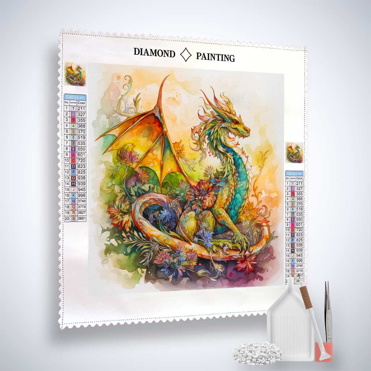 Diamond Painting - Flügel der Freiheit - gedruckt in Ultra-HD - Drachen, Fantasy, Neu eingetroffen, Quadratisch