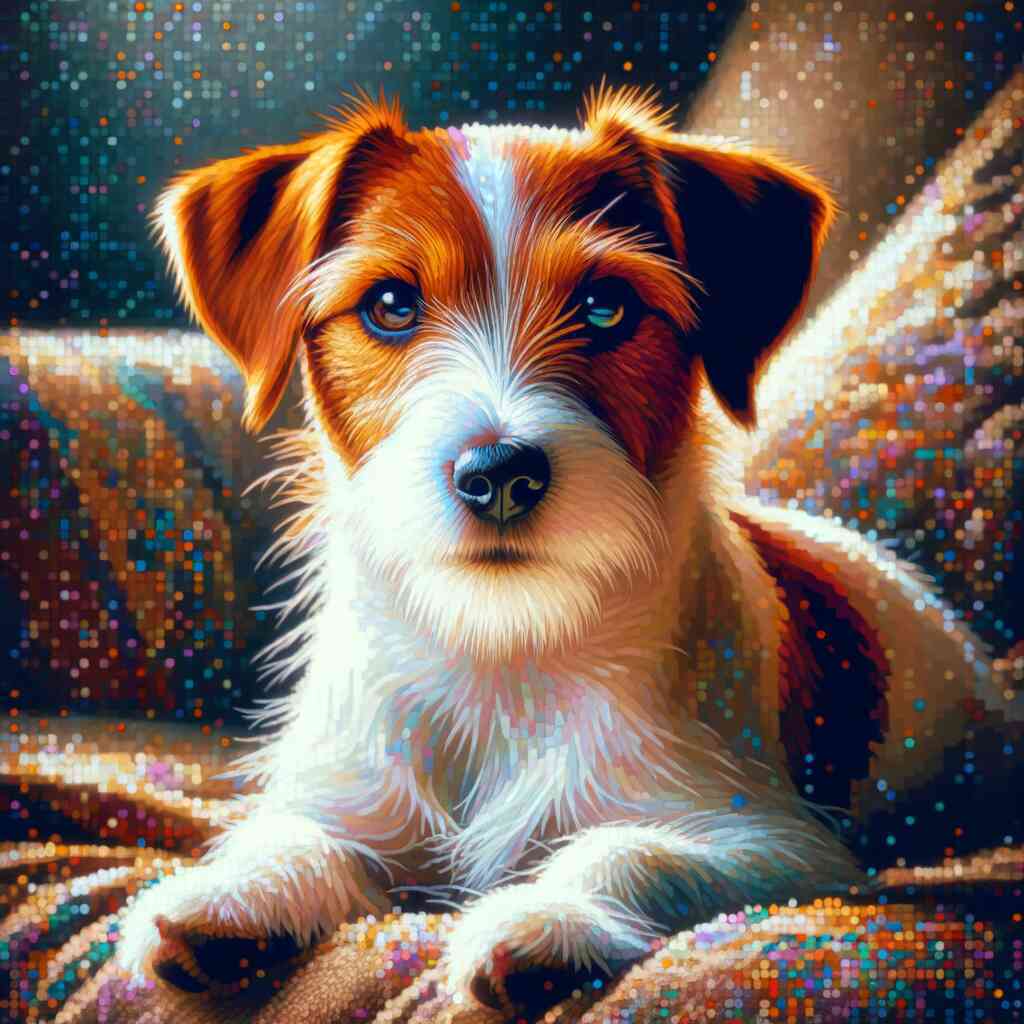 Diamond Painting - Jack Russel in braun und weiß