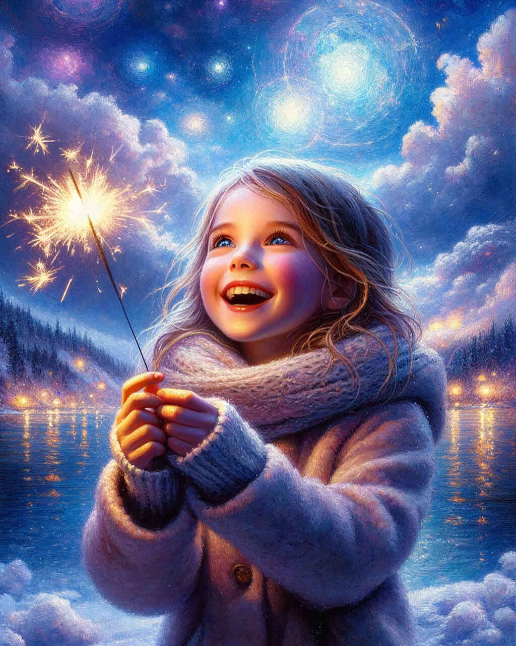 Diamond Painting - Wunderkerzen Mädchen