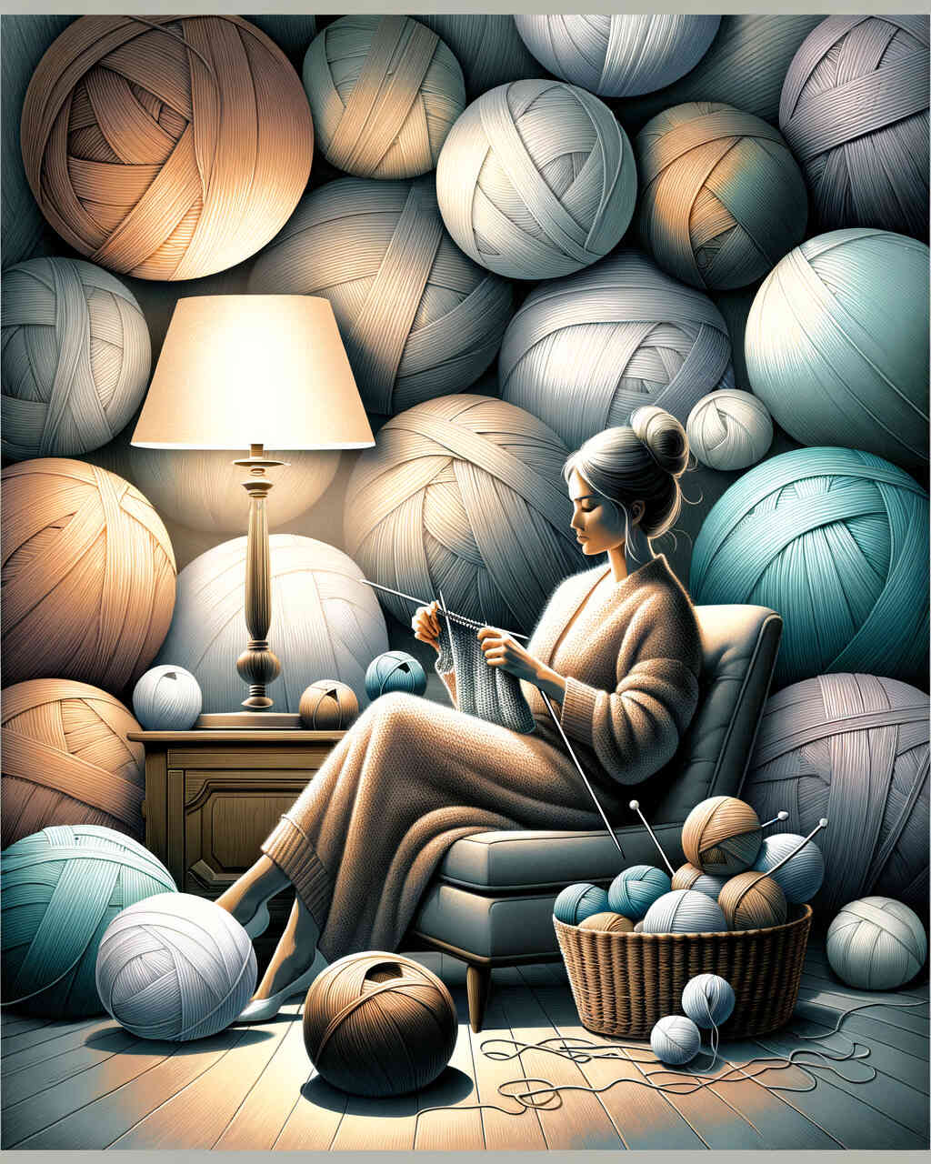 Diamond Painting - Strick Lady