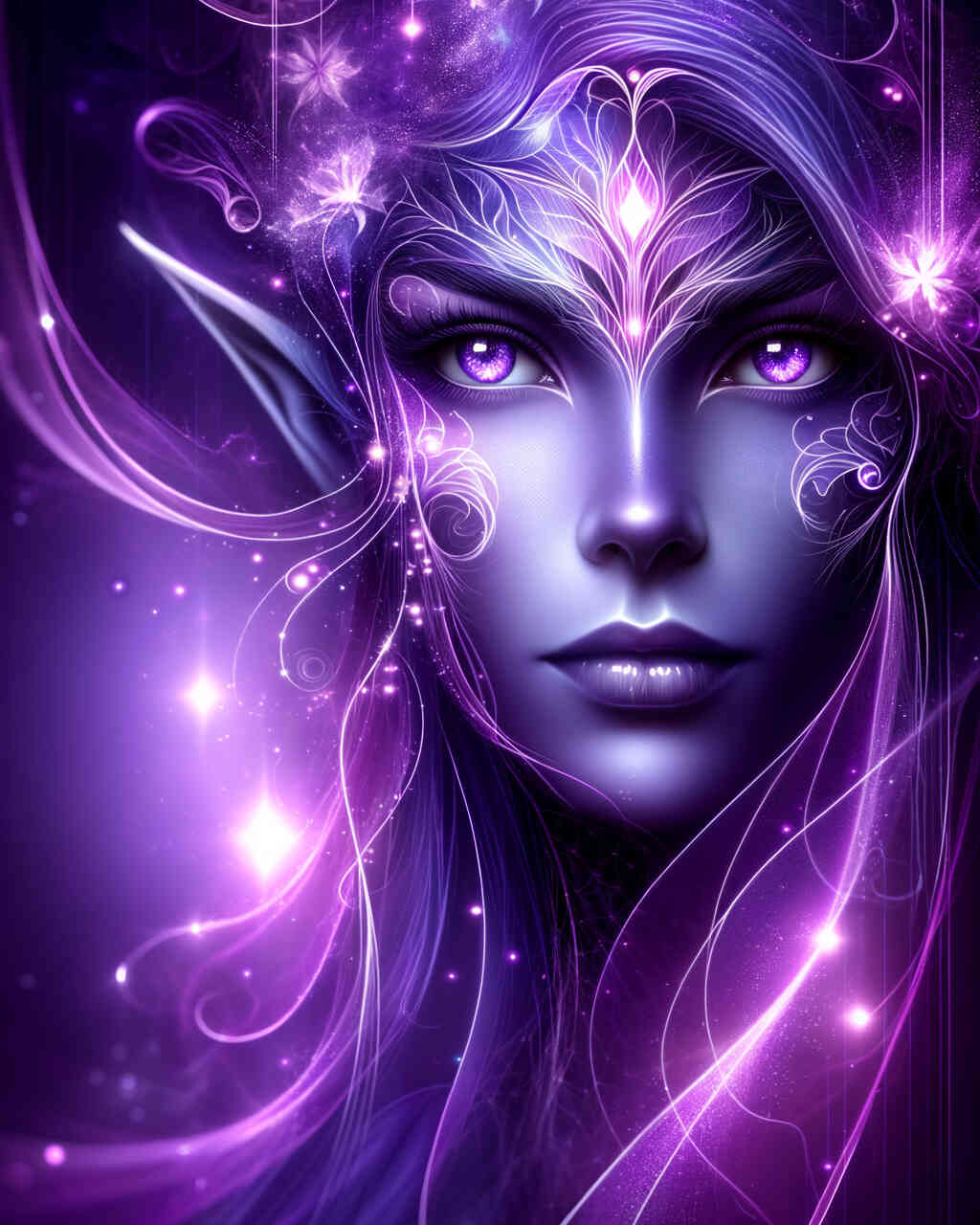 Diamond Painting - Lila Elfe