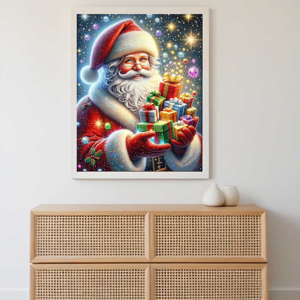Diamond Painting - Geschenkbepackter Weihnachtsmann