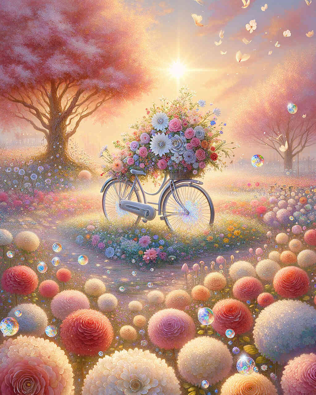 Diamond Painting - Blumenfahrrad