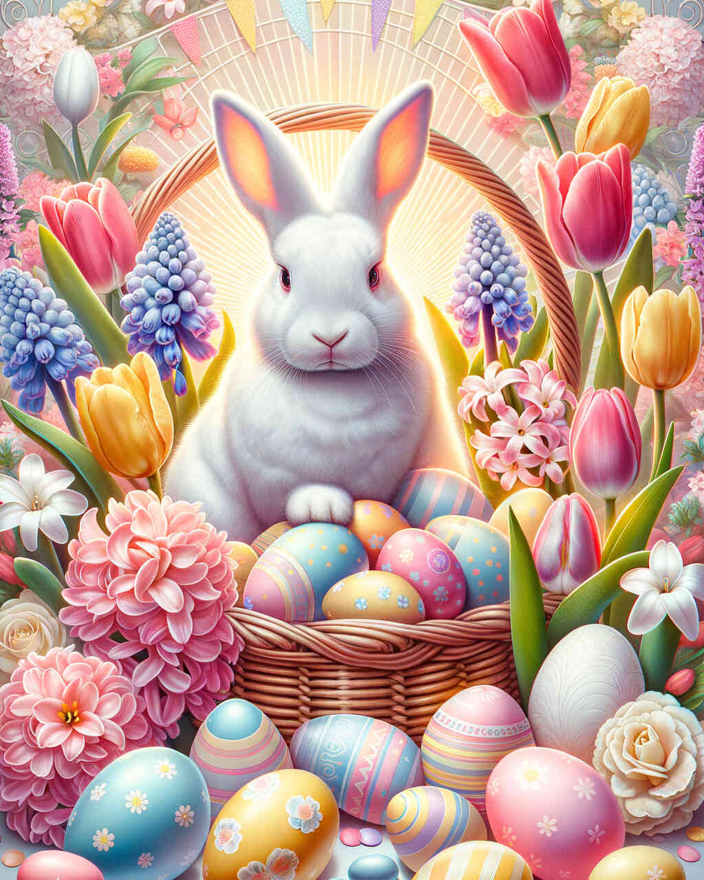 Diamond Painting - Großer bunter Osterkorb