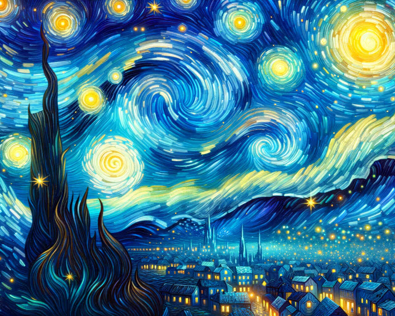 Diamond Painting - Sternenhimmel, VanGogh Style