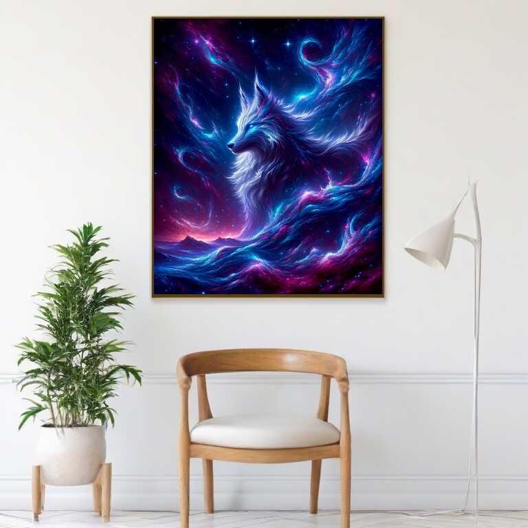 Diamond Painting - Leuchtender Wolf