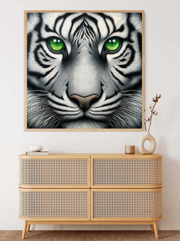 Diamond Painting - Tiger mit grünen Augen