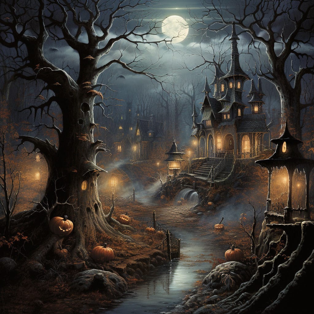 Diamond Painting - Halloween-Geisterwald