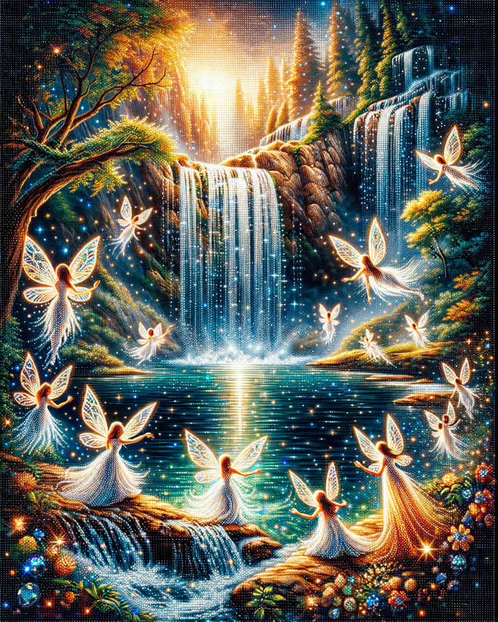 Diamond Painting - Märchenwelt Wasserfall