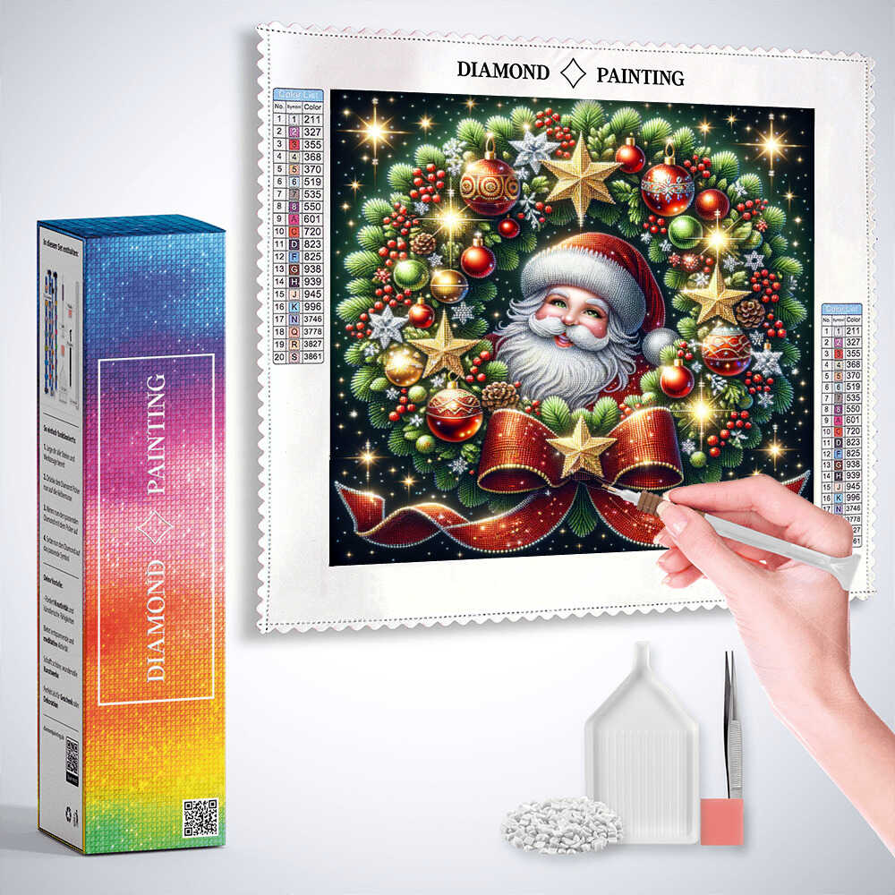 Diamond Painting - Weihnachtskranz