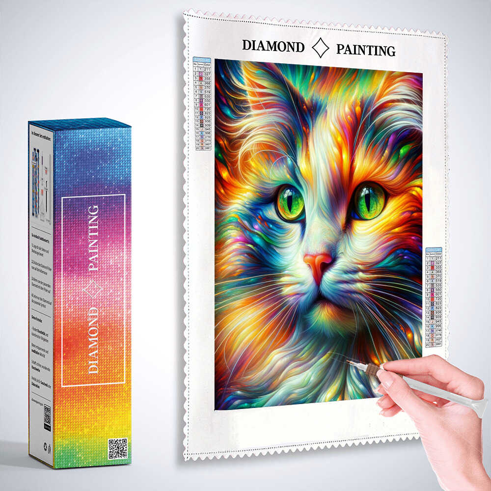 Diamond Painting - Prachtvolle Katze Portrait
