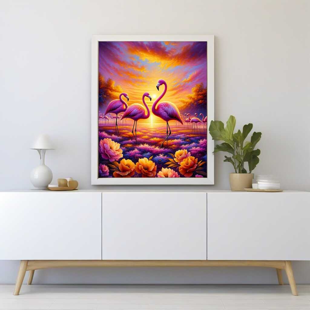 Sonnenuntergang am Flamingo-Strand