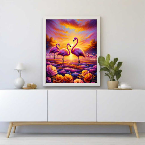Sonnenuntergang am Flamingo-Strand