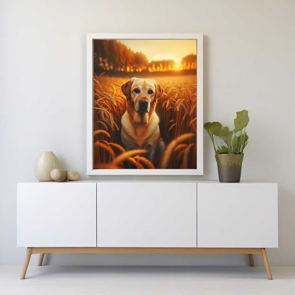 Diamond Painting - Labrador im Feld