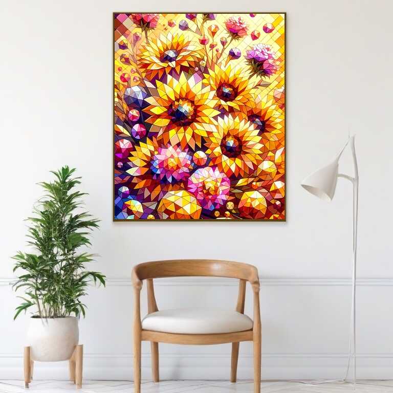 Diamond Painting - Sonnenblumen Mosaik