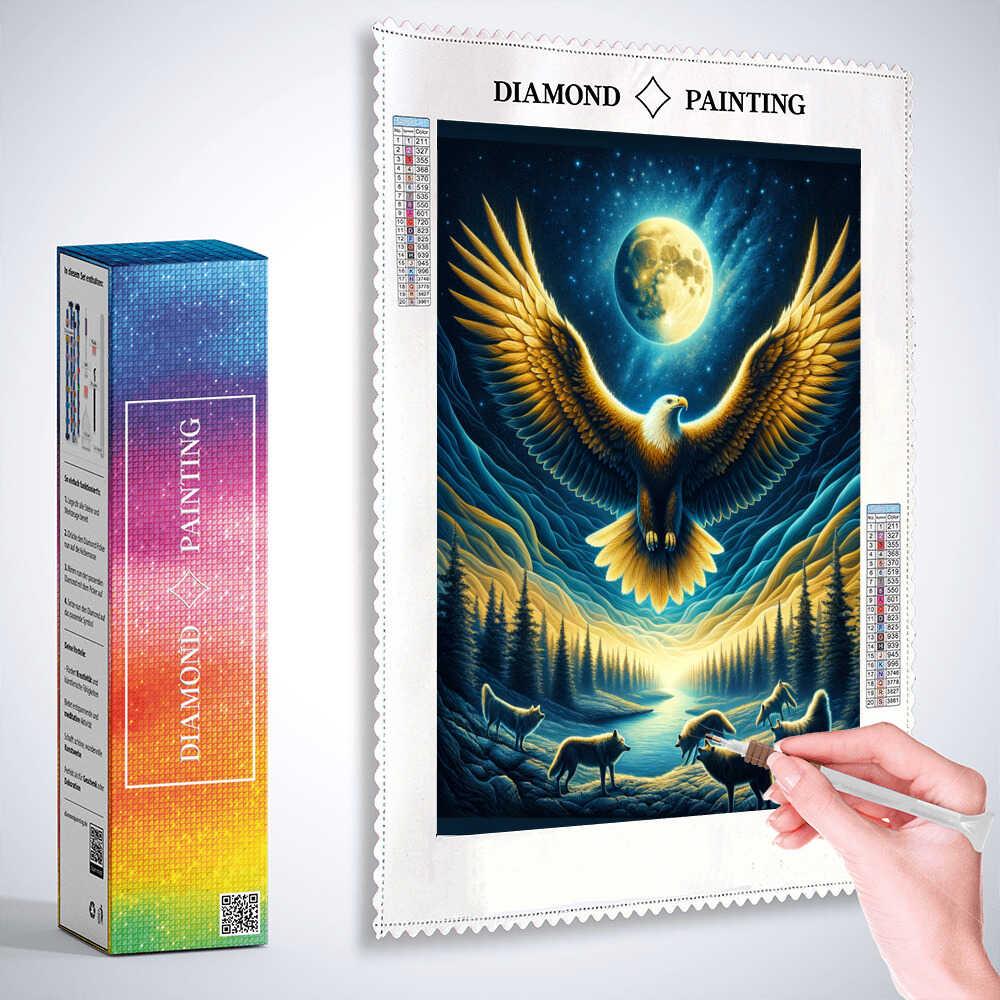 Diamond Painting - Adler in der Nacht
