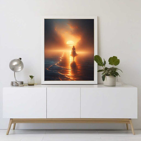Diamond Painting - Frau am Meer
