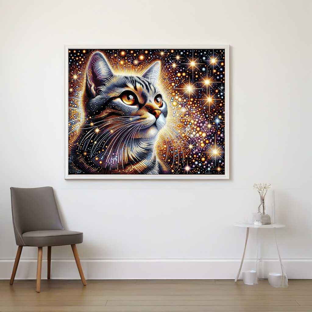 Diamond Painting - Gefleckte Katze