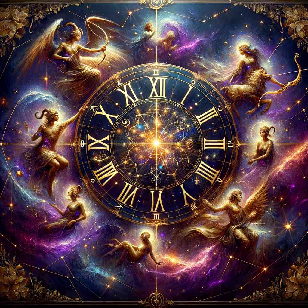 Diamond Painting - Sternzeichen Uhr