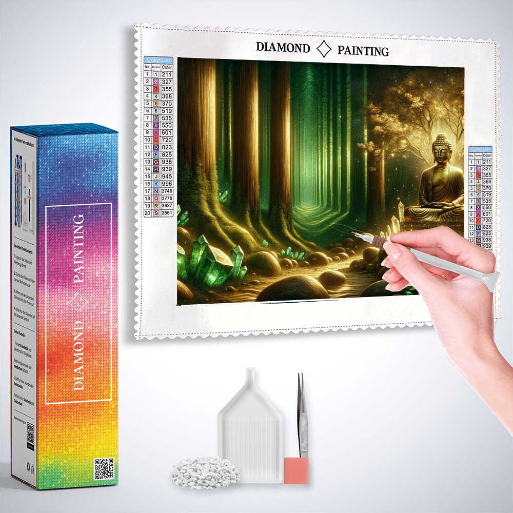 Diamond Painting - Buddha im Wald