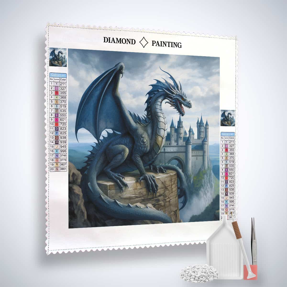 Diamond Painting - Flügel der Nacht - gedruckt in Ultra-HD - Drachen, Fantasy, Neu eingetroffen, Quadratisch