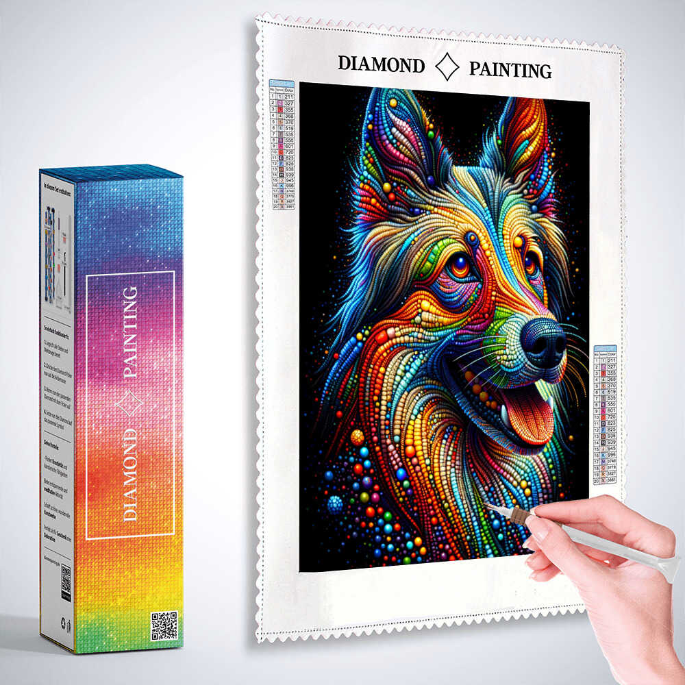 Diamond Painting - Bunter Hund