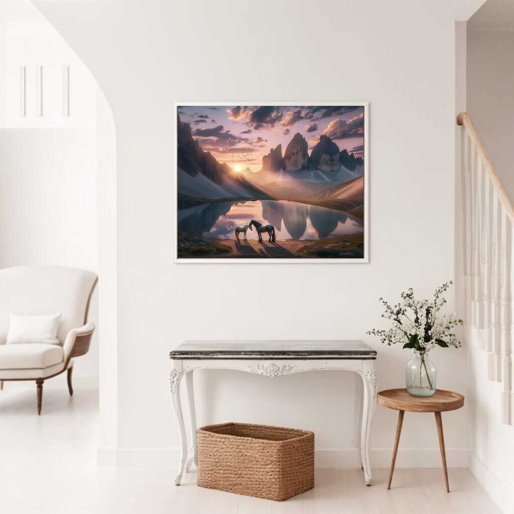 Diamond Painting - Pferde an Bergsee