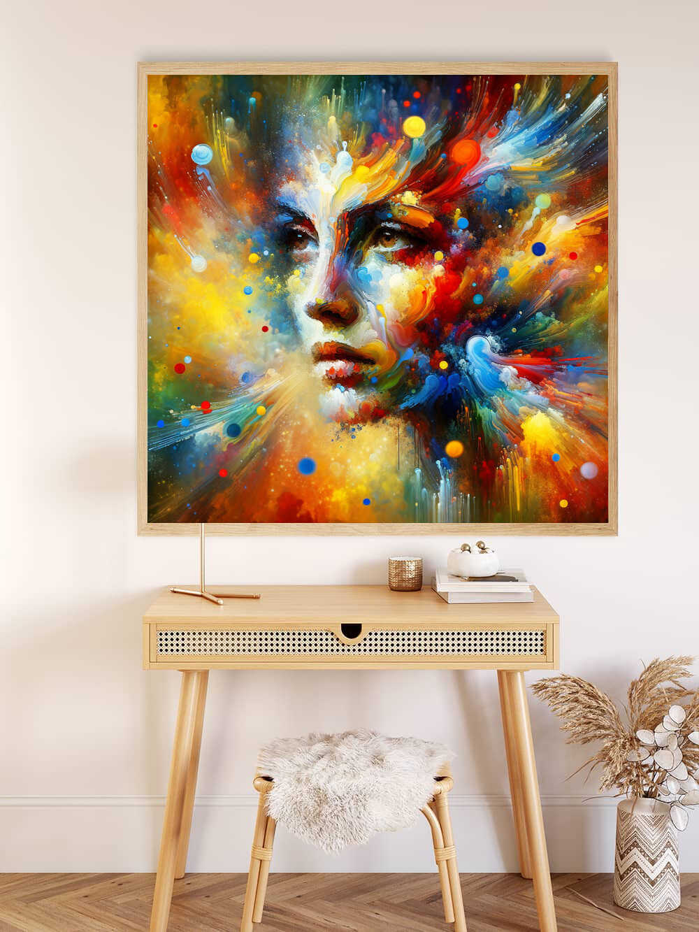 AB Diamond Painting - Frau Abstrakt bunt