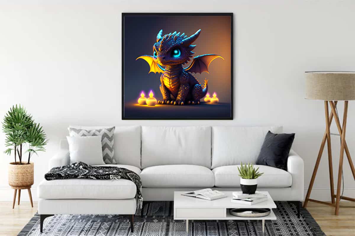 Diamond Painting - Drachenträume - gedruckt in Ultra-HD - Drachen, Fantasy, Neu eingetroffen, Quadratisch