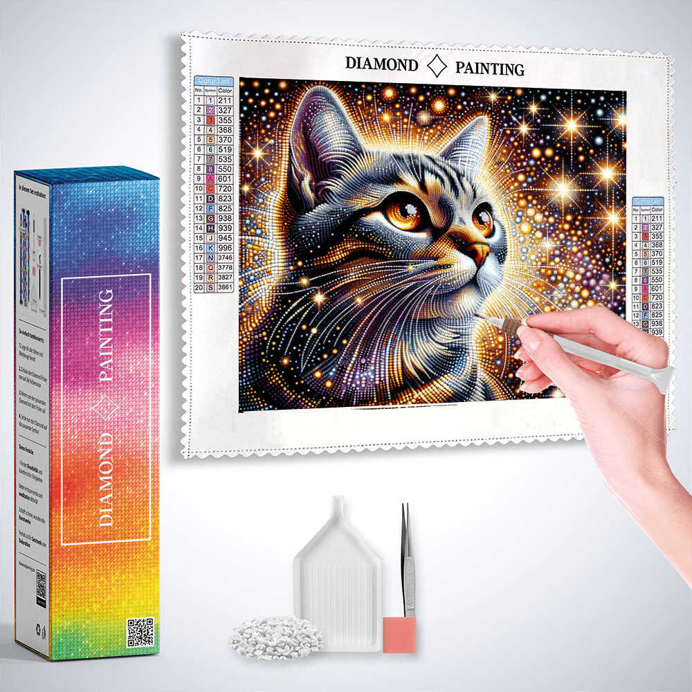 Diamond Painting - Gefleckte Katze