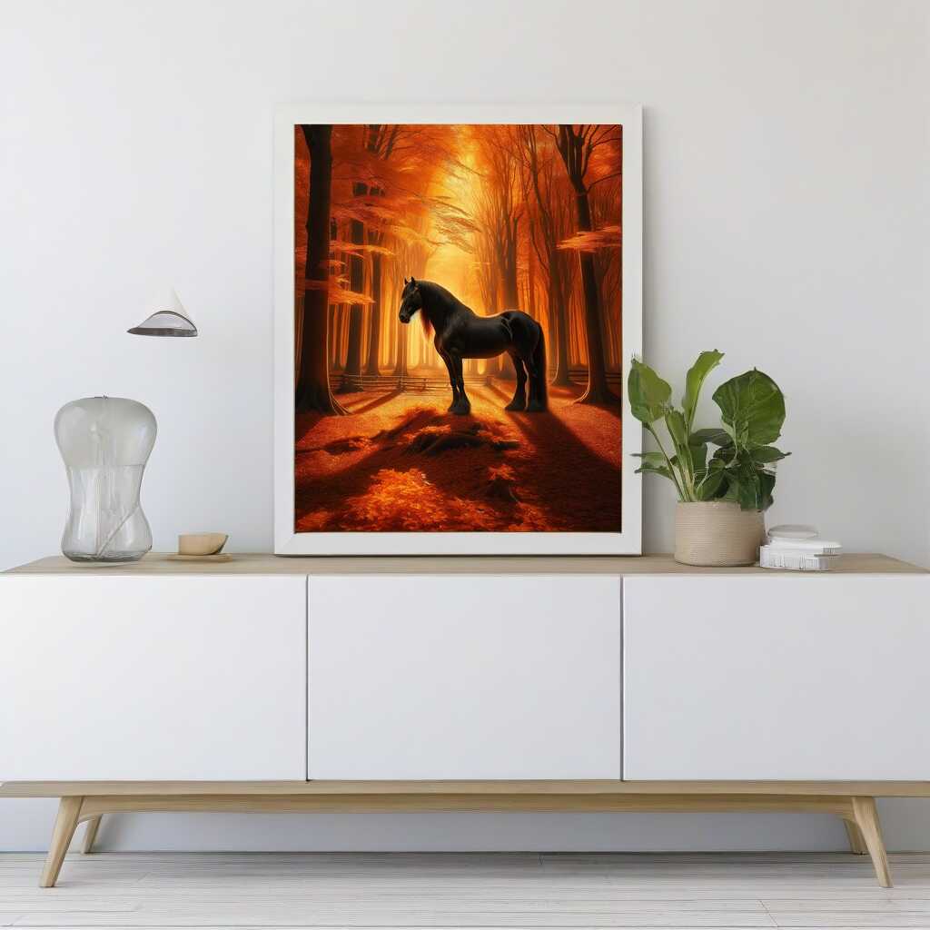Diamond Painting - Anmutiges schwarzes Pferd