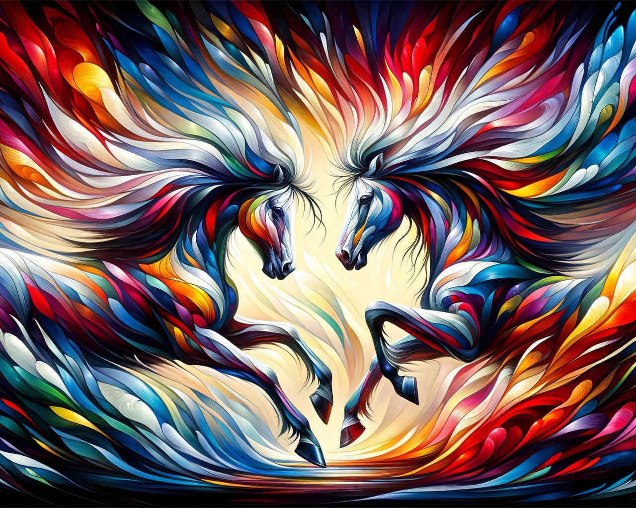 Diamond Painting - Pferde im Wind