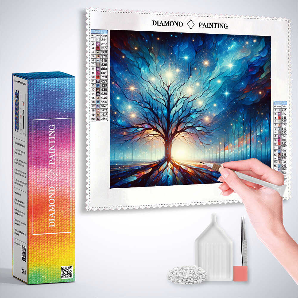 Diamond Painting - Nächtlicher Baumumriss