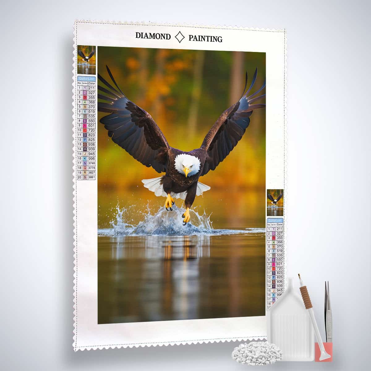 Diamond Painting - Adler startet - gedruckt in Ultra-HD - Adler, Neu eingetroffen, Tiere, Vertikal
