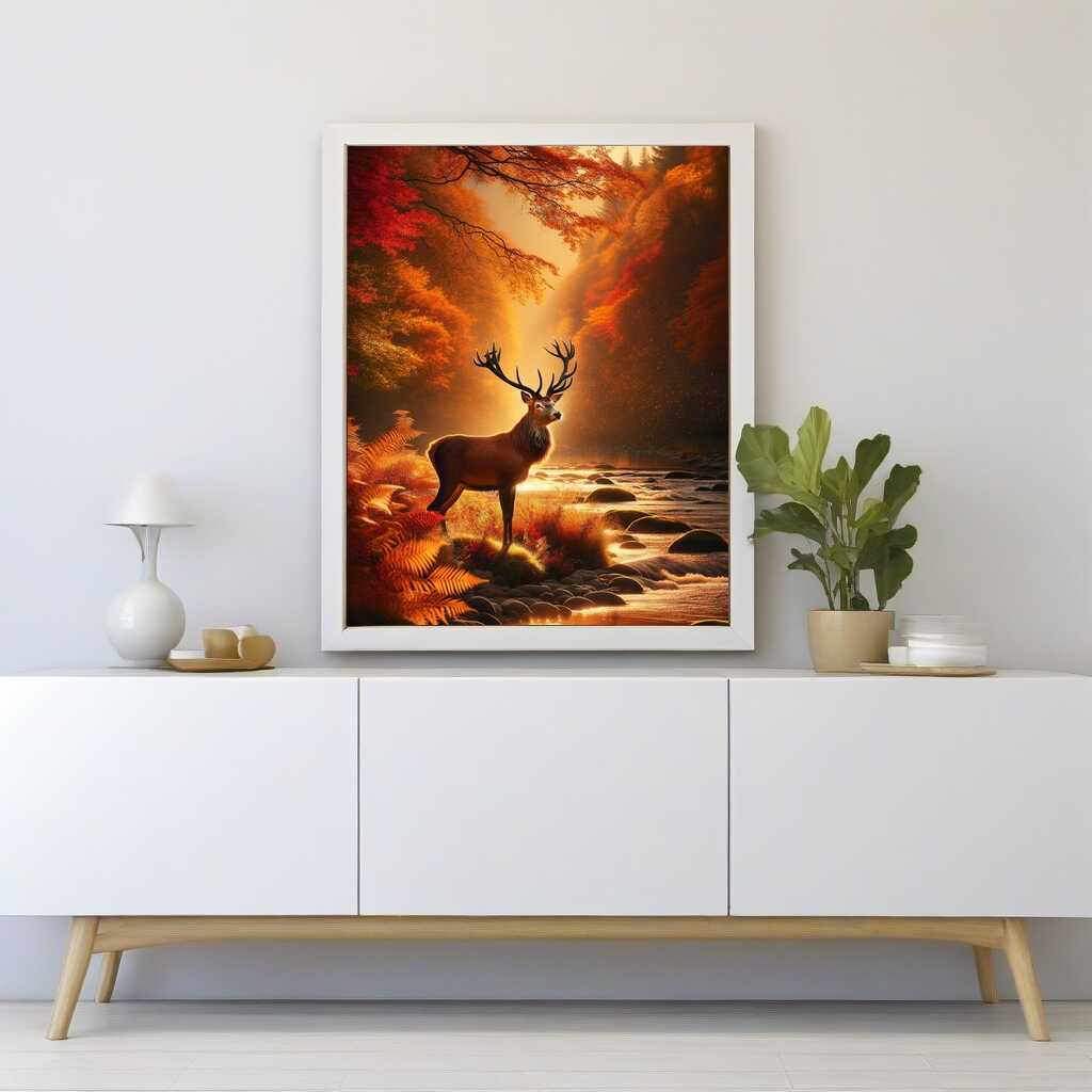 Diamond Painting - Hirsch am Fluss