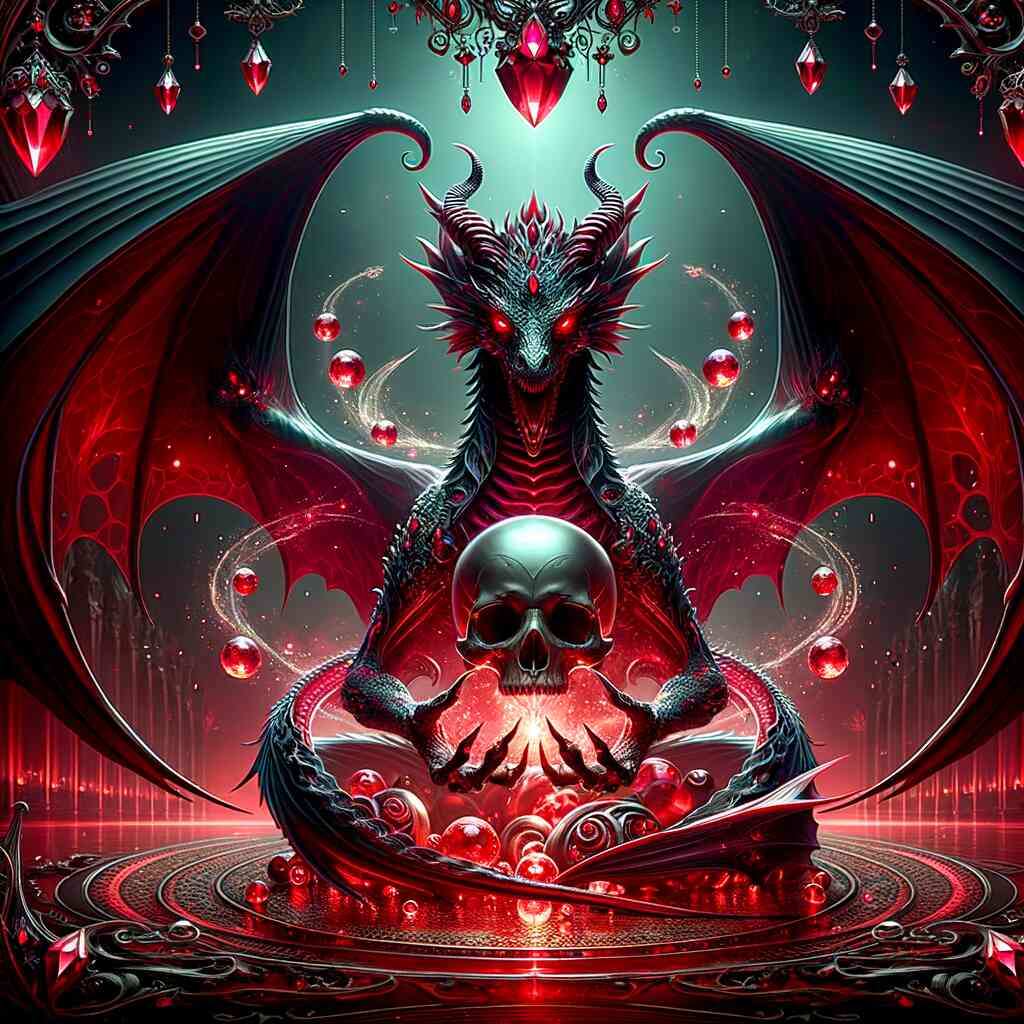 Diamond Painting - Totenkopf Drache