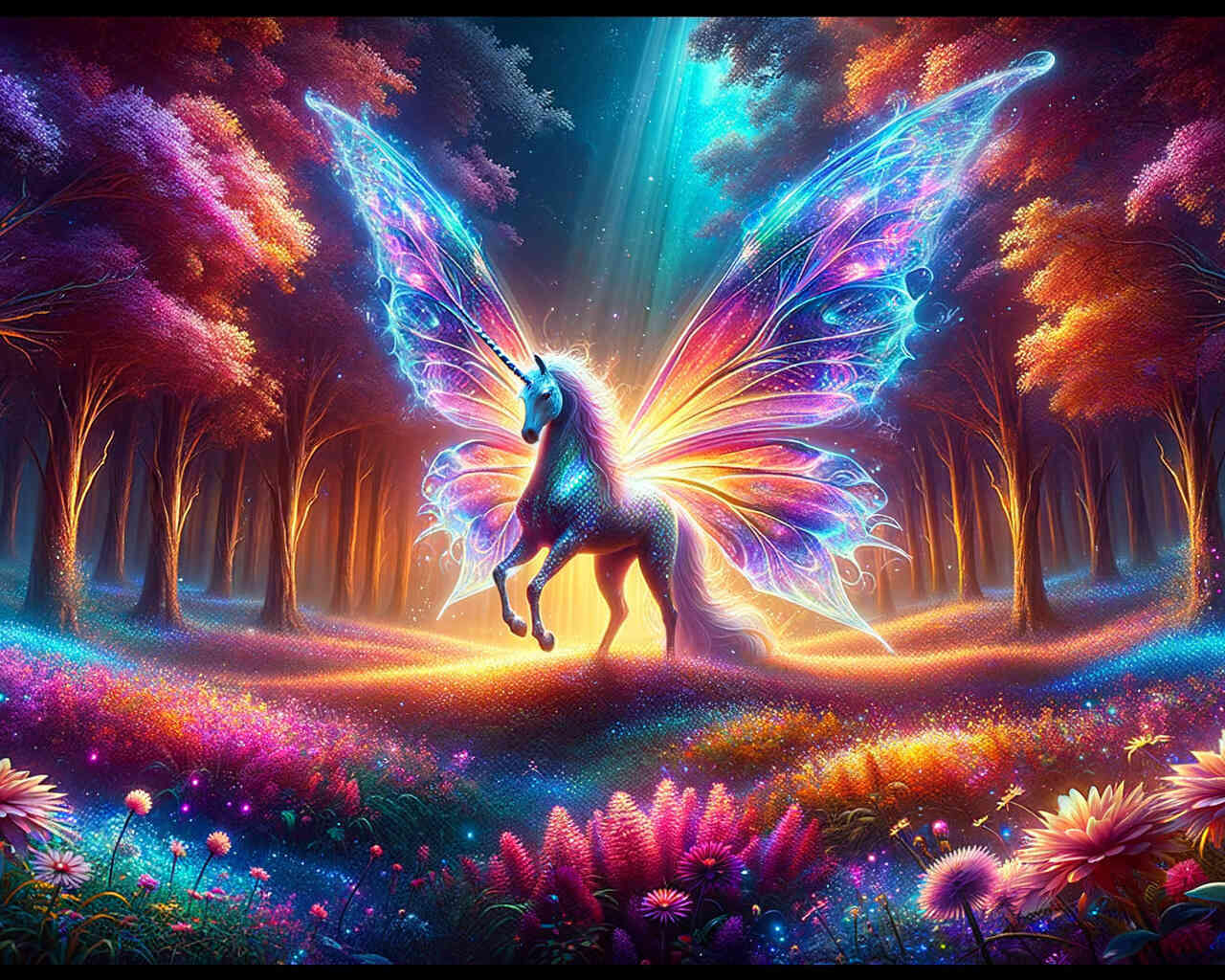 Diamond Painting - Einhorn im Zauberwald