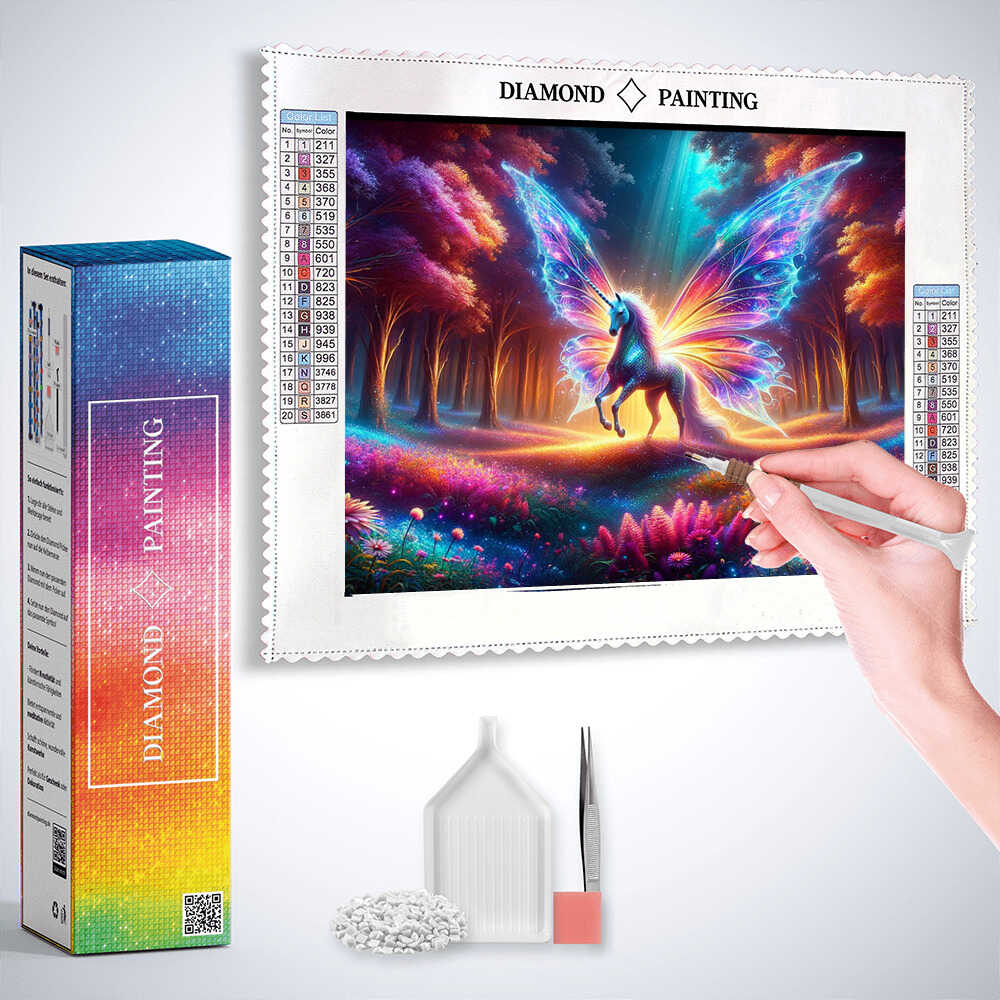 Diamond Painting - Einhorn im Zauberwald