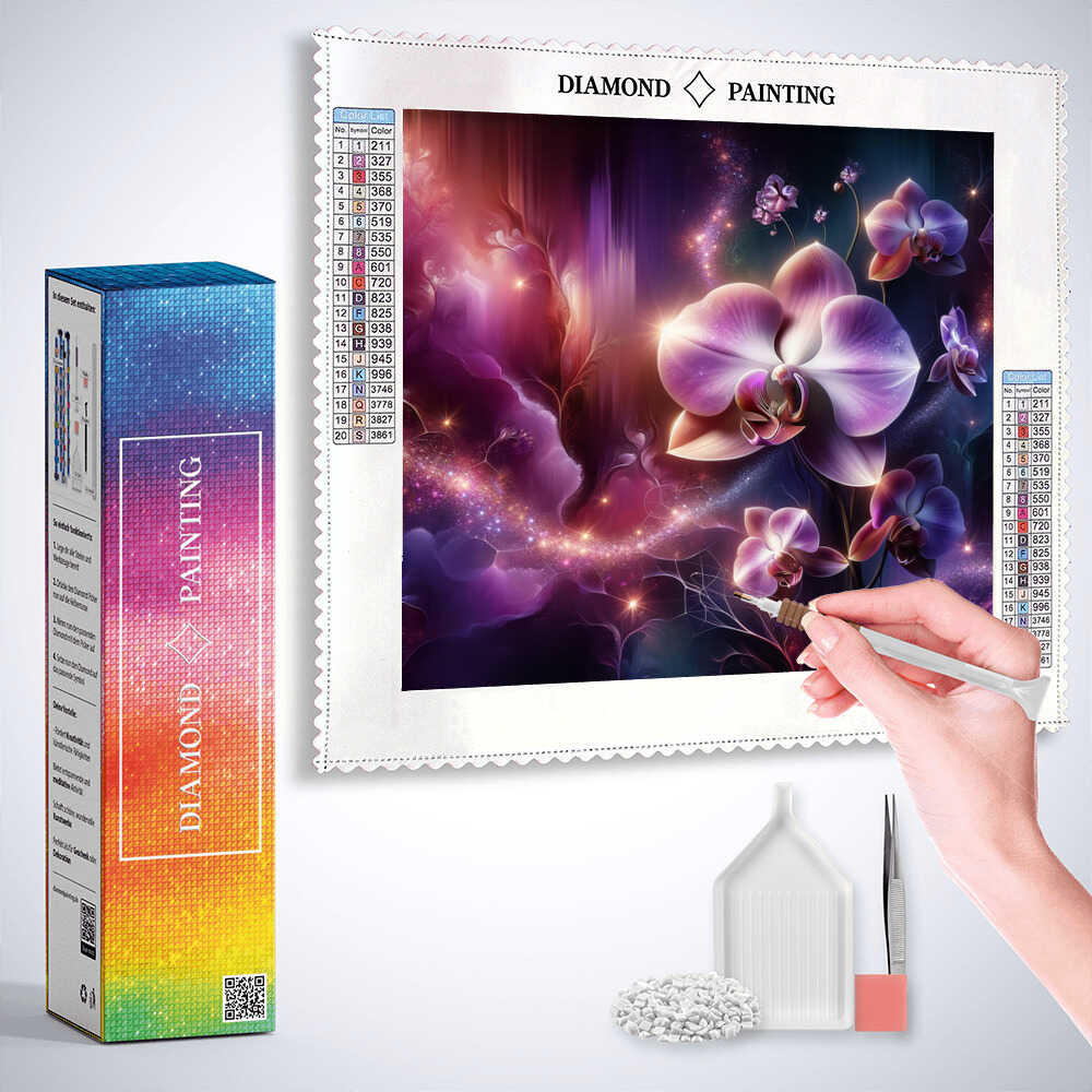 Diamond Painting - Orchideenblüten