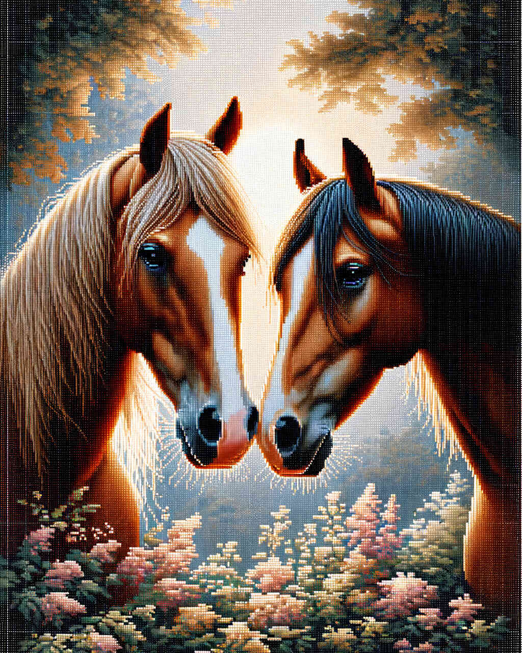 Diamond Painting - Pferdeliebe romantisch