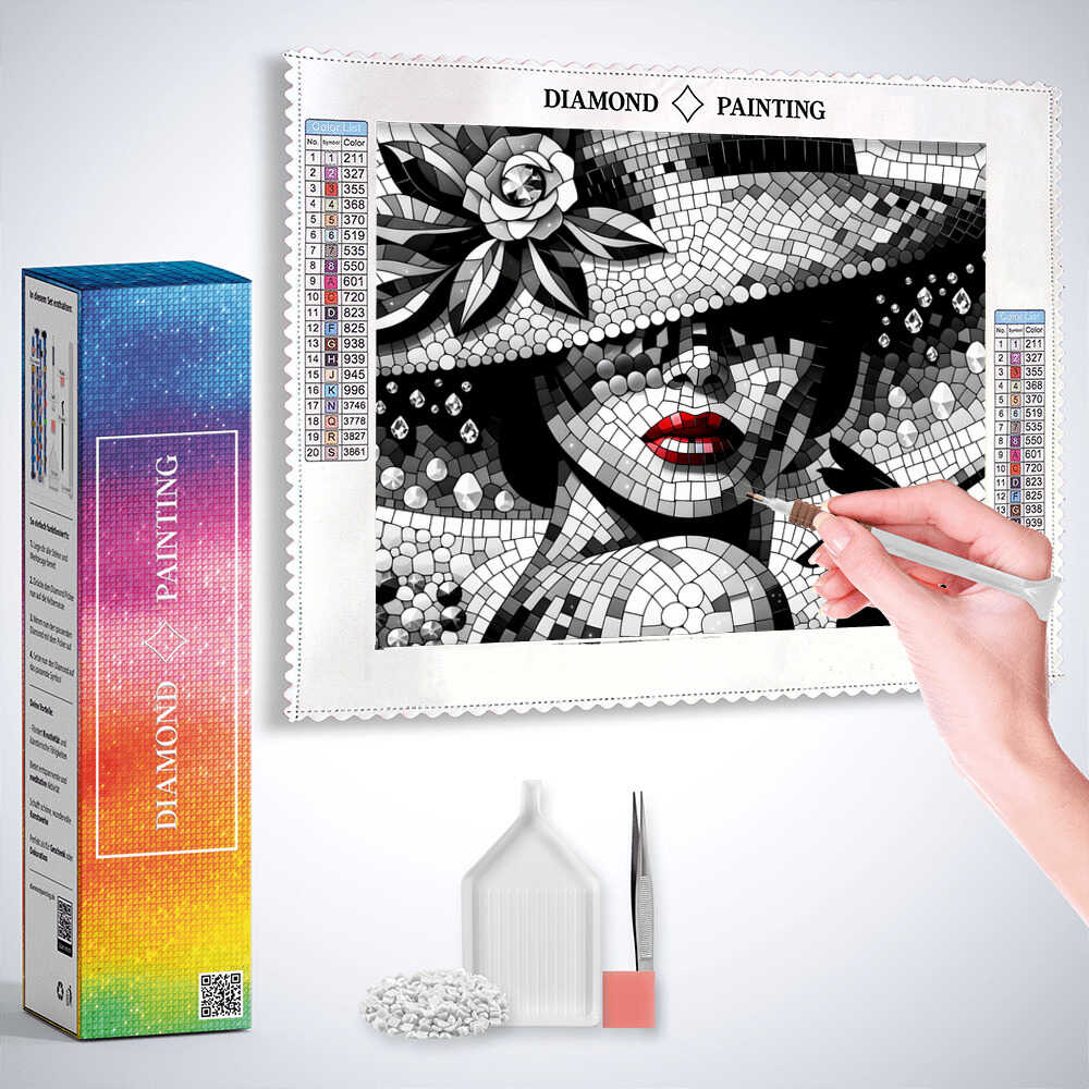 Diamond Painting - Hut und Frau