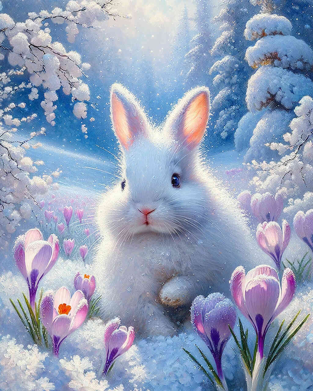 Diamond Painting - Hase im Schnee